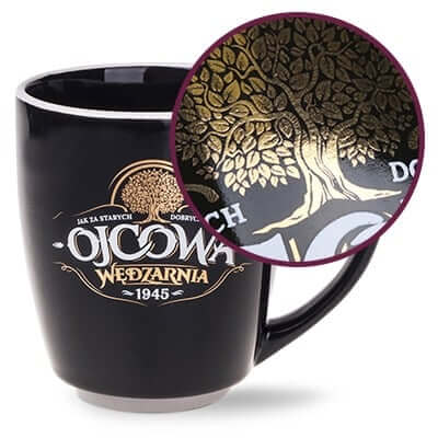 kalkomania ceramiczna nadruk zloty